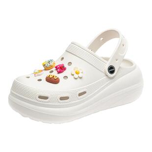 星期六凉鞋女士外穿泡芙洞洞鞋厚底增高沙滩鞋休闲女鞋女款凉拖鞋