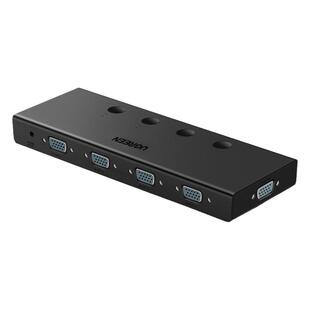 绿联 vga切换器四进一出高清两台多主机电脑一个显示器屏幕二进三进vgi分屏分配分线器视频监控vja切屏转换器