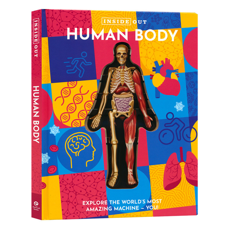 Inside Out Human Body 人体少儿百科 3D图解人体模型 生物科学 人体系统工作原理 6-9岁 中小学生课外科普读物 英文原版进口图书
