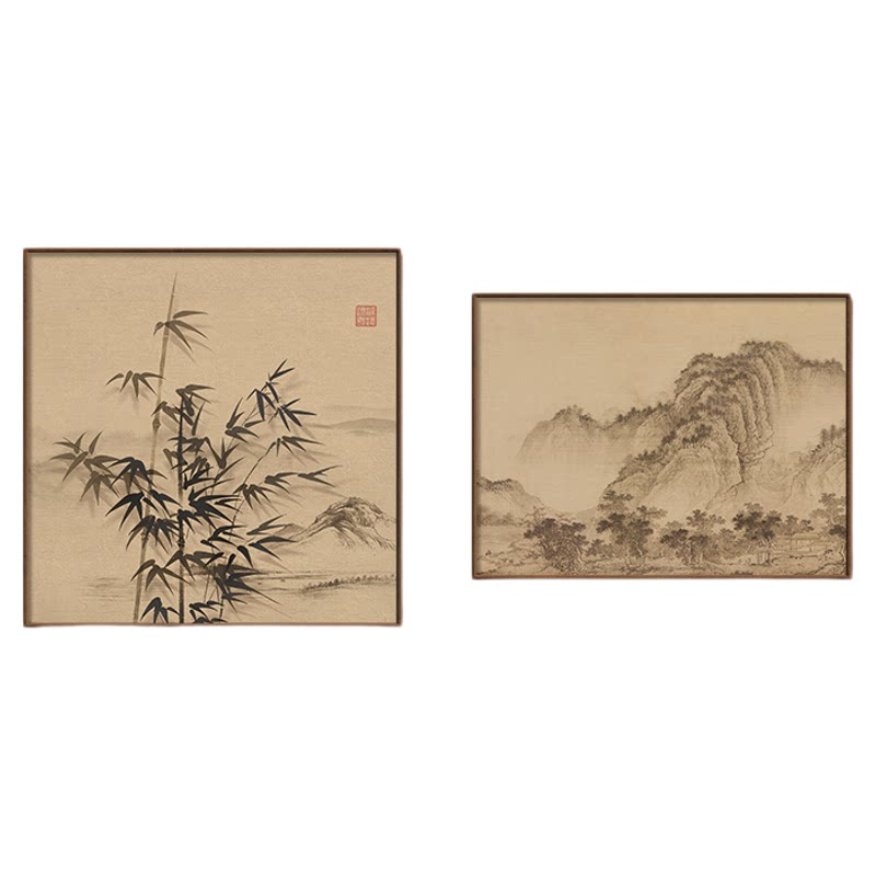 新中式墨竹图宋代美学床头装饰画