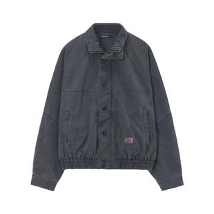 Unvesno(UN)25秋冬水洗做旧保暖御寒秋季复古工装立领夹克外套
