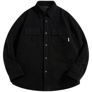 太平鸟男装肌理感衬衫式夹克夹棉翻领行政茄克休闲茄克外套潮流