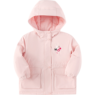 巴拉巴拉女童棉服宝宝中长棉衣外套秋冬新款童装儿童加厚上衣防水