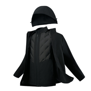 衬衫老罗2025年冬防寒防风夹克外套白鹅羽绒服两件套一衣多穿男装