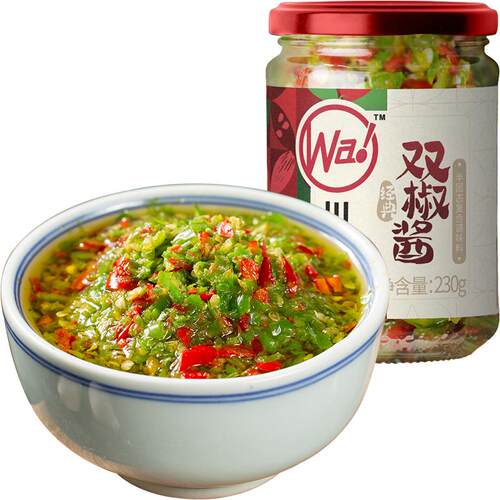 川娃子调味品蒜蓉辣椒酱下饭菜拌面拌饭酱 剁椒酱辣酱双椒酱