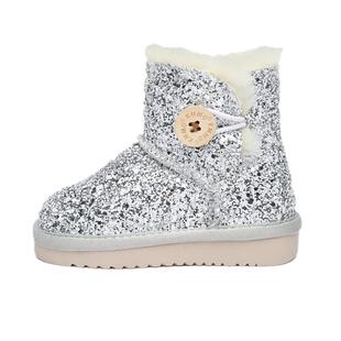 KMMO童鞋2025冬季新款女童雪地靴公主保暖儿童棉鞋防滑