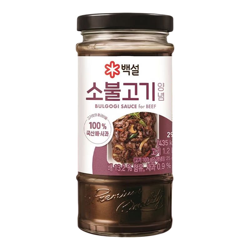 CJ-Beksul白雪韩国烤牛肉酱韩国烧烤味290克腌肉酱汁烧肉酱汁韩式
