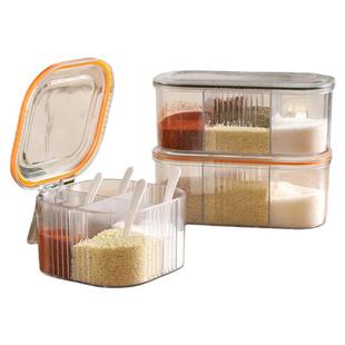 调料盒组合套装多格一体厨房家用调味罐盐味精胡椒收纳作料调料罐