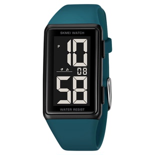 时刻美时尚简约大数字显示学生手表男女多功能防水电子表手环腕表