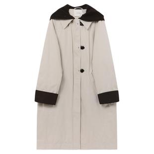 西町村屋韩系羽绒服女装2025冬季新款撞色设计长款外套XHAD10499