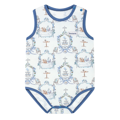 Domiamia新生儿包屁衣春夏季婴儿衣服薄款宝宝夏天背心初生连体衣