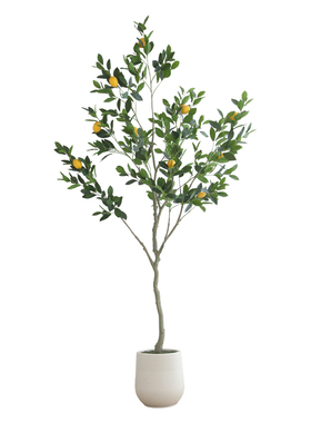 仿真柠檬树绿植盆栽客厅落地摆件