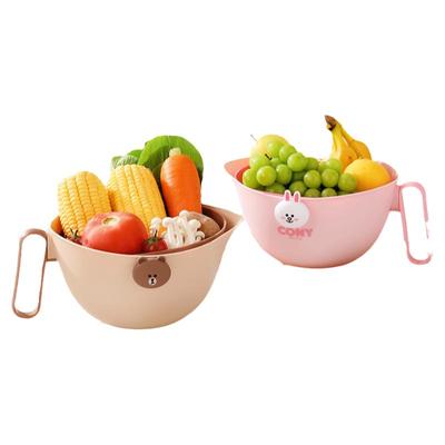 布朗熊洗菜盆沥水篮洗水果专用盆