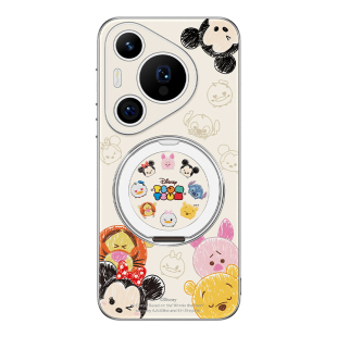 迪士尼正版适用华为pura70手机壳女p80pro+新款带磁吸支架ultra360度旋转外壳全包防摔pure散热卡通保护套POR