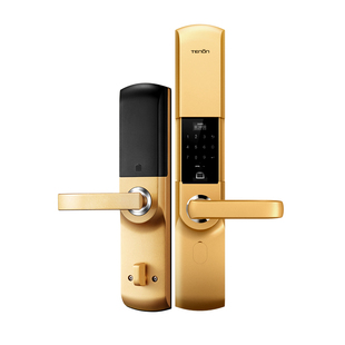 亚太天能指纹锁智能门锁家用防盗门密码锁滑盖智能锁