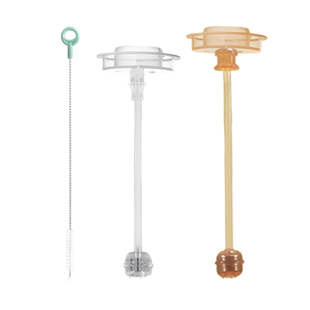 busybear适用贝亲宽口径奶瓶重力球吸管配件学饮杯吸管转换2支装