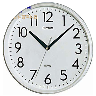 日本卧室数字圆形挂钟客厅