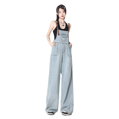 KRO牛仔背带裤宽松显瘦