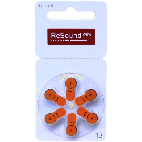 ReSound GN瑞声达锌空助听器电池A13德国进口峰力唯听奥迪康PR48