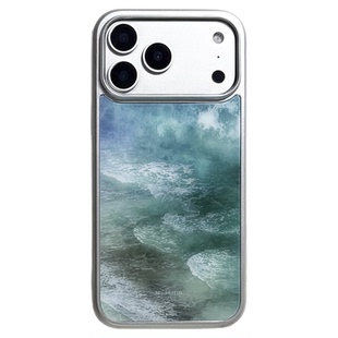 《碧波沧渊》山月集新中式适用于iphone17promax苹果16/17pro华为小米安卓防滑碳纤维玻璃磁吸国风高级手机壳