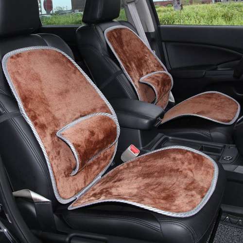 汽车冬季毛绒坐垫汽车腰毛绒靠坐垫腰办公靠垫家用