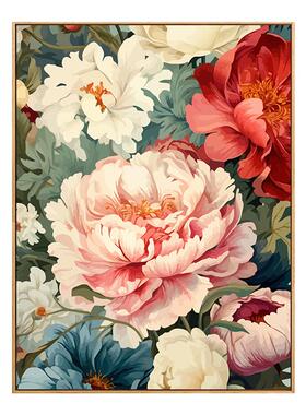 治愈牡丹diy数字油画植物花卉