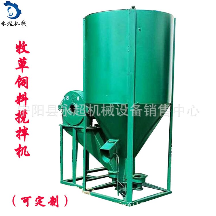 三相电立式粉碎搅拌一体机养殖厂用自吸式饲料粉碎机搅拌机