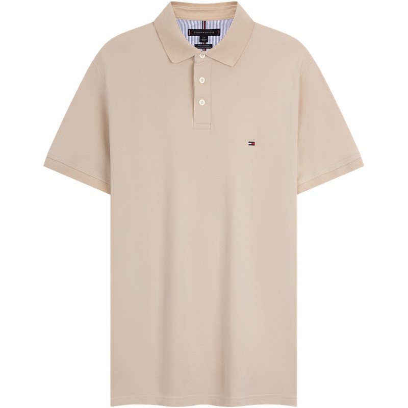 Tommy男装珠地网眼净色修身POLO