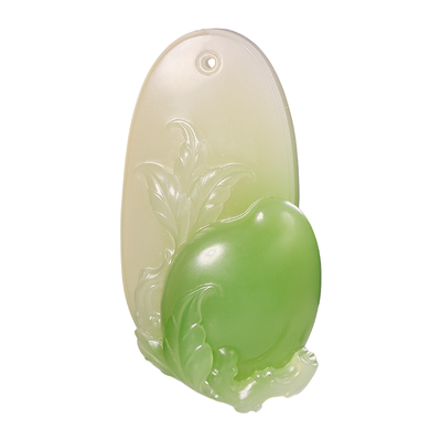 和合玉器和田玉福寿挂件翠青寿桃吊坠玉石挂件山料坠子男女礼物