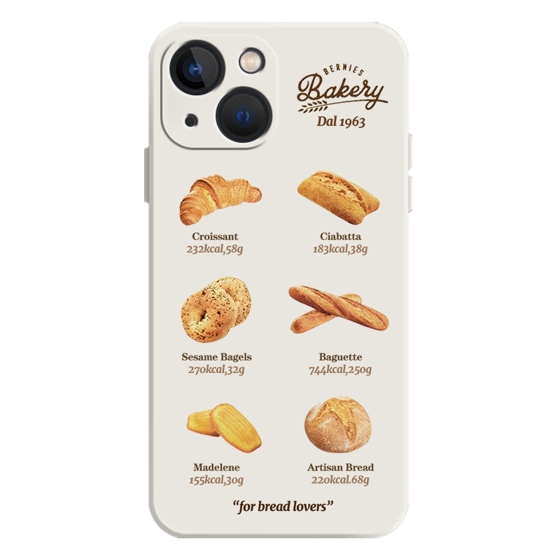 面包适用苹果13手机壳15套iphone14新款12pro小众ins风11高级感x贝果xr吐司xs牛角包max可颂7食物8p硅胶mini