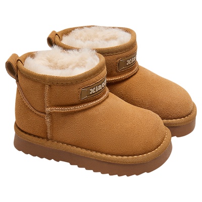 小米步儿童雪地靴2025冬季棉靴