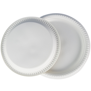 一次性盘子大号家用烧烤盘商用派对可降解碟圆形蛋糕碟环保餐盘厚