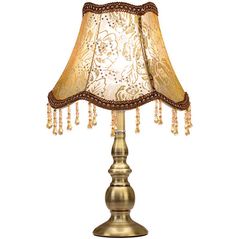 欧式现代简约家用卧室床头灯客厅触摸创意田园温馨可调光布艺台灯