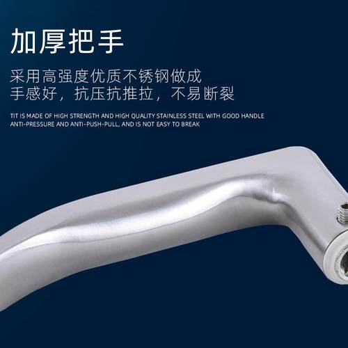 固比特玻璃门锁办公室高隔断门玻璃锁执手锁压把锁打孔锁哑黑烤漆