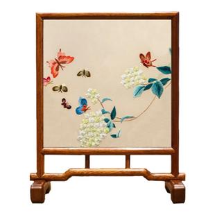 苏绣手工双面绣屏风摆件刺绣台屏中式特色工艺品送老外中国风礼品