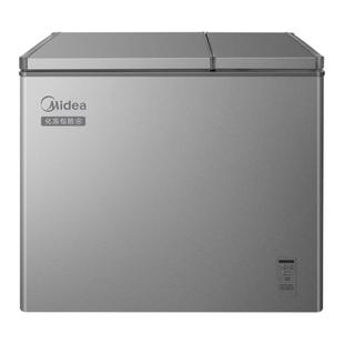 美的210升双温冰柜家用小型冷冻冷藏卧式冷柜商用冰箱官方旗舰店