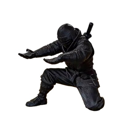 3D打印忍者黑武士手办笔架打火机托举摆件创意潮玩桌面装饰笔摆件