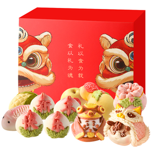 【马年花馍】御茶膳房新年花饽饽年货福袋寿桃馒头礼盒过年送长辈