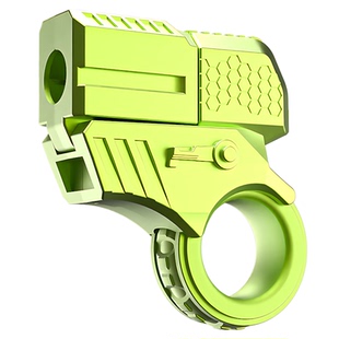 网红小手枪指环枪发射器可转动解压玩具枪可发射喷子抛壳背包挂件