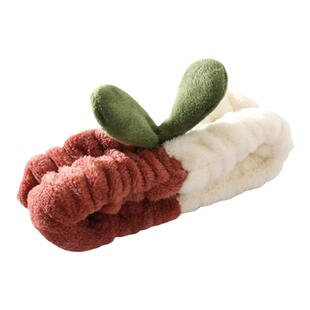 萌芽韩版清新可爱洗脸发箍化妆敷面膜束发带沐浴头饰拼色毛绒发箍