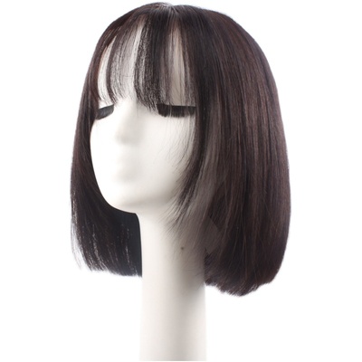 仿真头皮空气刘海全真发甜美短发