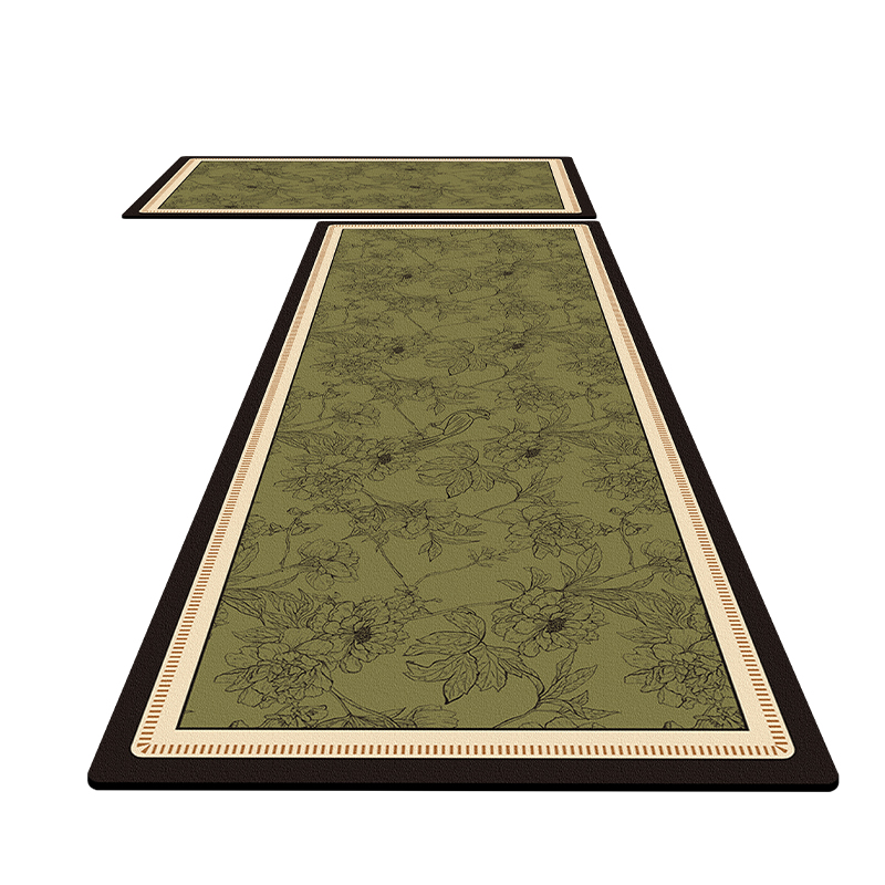 家用耐脏耐磨地毯垫子厨房地垫硅藻泥防滑免洗可擦吸水吸油脚垫