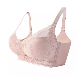 迷彩绿古蒂花文胸薄B泰国乳胶蚕丝无感亲亲棉舒适亲亲棉内衣