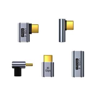 优联typec磁吸转接头90度弯头usb4.0数据线公对母延长直角L型U型转角插适用iPhone15转接口40G雷电3/4全功能