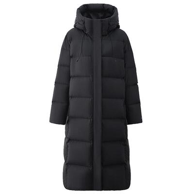 ochirly欧时力连帽长款羽绒大衣