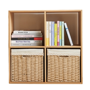 定制编织收纳筐电视柜下收纳盒书柜格子柜整理储物筐框框收纳筐