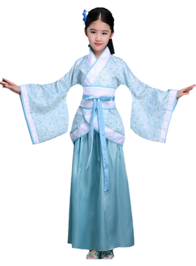 儿童古装仙女装唐服汉服曲裾贵妃