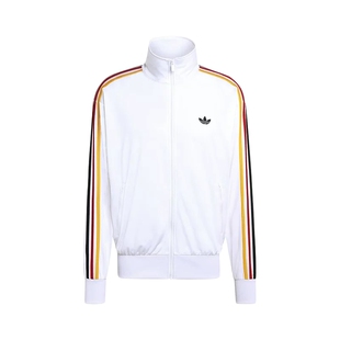 adidas阿迪达斯三叶草立领男三条纹休闲运动宽松夹克外套 KD3844