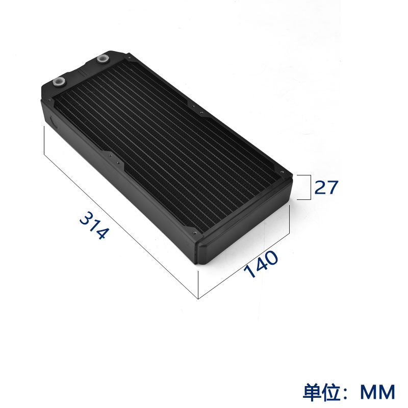 140/280水冷排换热器半导体手机散热紫铜冷排27/40mm厚