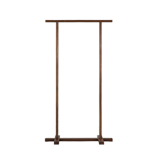 璞木禅意新中式黑胡桃老榆木落地室内实木家具挂衣帽架子免漆衣架